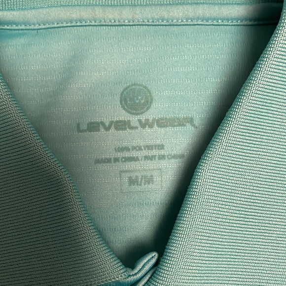 Levelwear men’s golf polo, in bright blue. Size medium - Picture 3 of 3